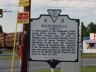 Ruckersville Marker image. Click for full size.