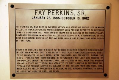 Fay Perkins, Sr. Marker. Click for full size. Fay Perkins, Sr. Marker image. Click for full size.