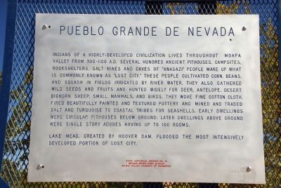 Pueblo Grande de Nevada Marker. Click for full size. Pueblo Grande de Nevada Marker image. Click for full size.