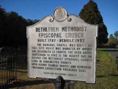 Bethlehem Methodist Episcopal Church Marker image. Click for full size.