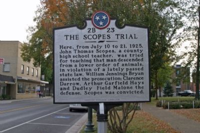 The Scopes Trial - Looking South. Click for full size. The Scopes Trial - Looking South image. Click for full size.