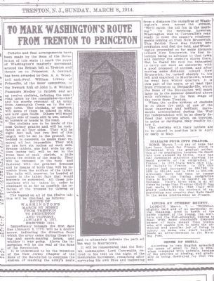 A 1914 Newspaper Article about the Marker. image. Click for full size.