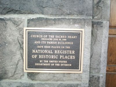 Church of the Sacred Heart Marker. Click for full size. Church of the Sacred Heart Marker image. Click for full size.
