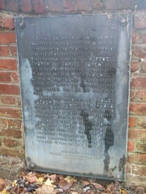 Hopewell Church Marker. Click for full size. Hopewell Church Marker image. Click for full size.