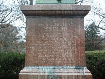 John A. Roebling Marker. Click for full size. John A. Roebling Marker image. Click for full size.