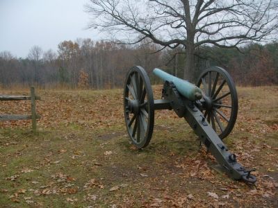 View down one of four cannons on the site. image. Click for full size.