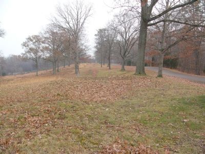 Distant view of the Confederate position, from the nearby Southern Memorial Marker image. Click for full size.