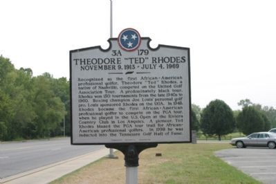 Theodore "Ted" Rhodes Marker reverse image. Click for full size.