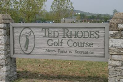 Theodore "Ted" Rhodes Golf Course - Entrance Sign image. Click for full size.