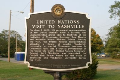 United Nations Visit To Nashville - Front. Click for full size. United Nations Visit To Nashville - Front image. Click for full size.