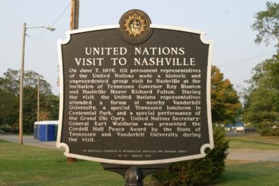 United Nations Visit To Nashville - Front image. Click for full size.