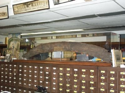 This is the piece of the original arch in the Trentoniana Room of the Trenton Public Library. image. Click for full size.