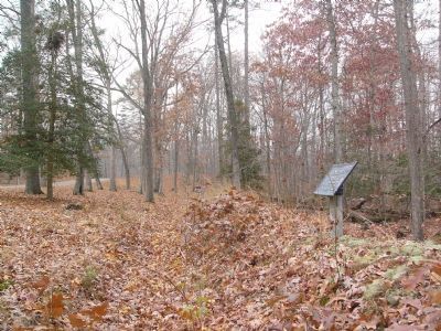 Signs identify surviving Confederate Trenches nearby as part of Jackson's Line. Click for full size. Signs identify surviving Confederate Trenches nearby as part of Jackson's Line image. Click for full size.