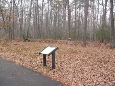 Bernard's Cabin Trail Marker. Click for full size. Bernard's Cabin Trail Marker image. Click for full size.