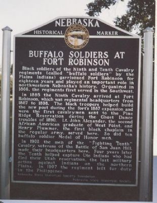 Buffalo Soldiers at Fort Robinson Marker image. Click for full size.