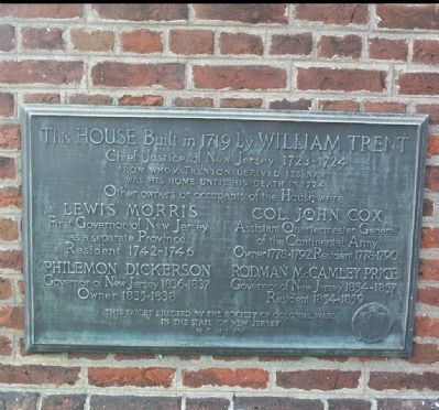 William Trent House Marker. Click for full size. William Trent House Marker image. Click for full size.
