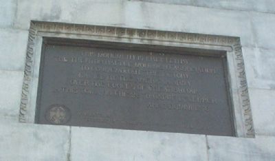 Trenton Battle Monument Marker - (Back of Monument) image. Click for full size.