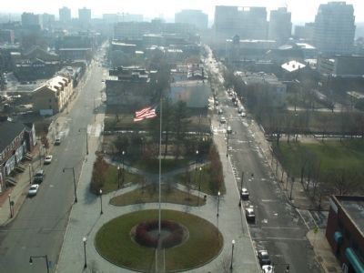 View looking south over the monument park from the observation deck. image. Click for full size.