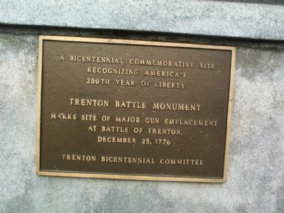 Trenton Battle Monument Marker. Click for full size. Trenton Battle Monument Marker image. Click for full size.