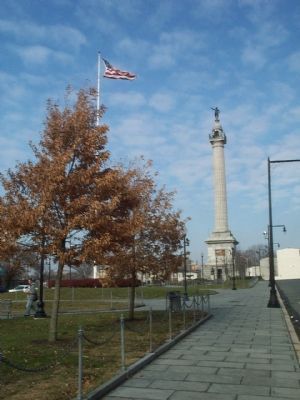 The Trenton Battle Monument and its Park. image. Click for full size.
