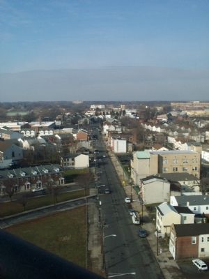 Looking up Pennington Road the route Washington Used to enter Trenton at the site of the monument.. Click for full size. Looking up Pennington Road the route Washington Used to enter Trenton at the site of the monument. image. Click for full size.