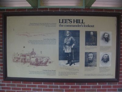 Lee's Hill, a commander's lookout Marker image. Click for full size.
