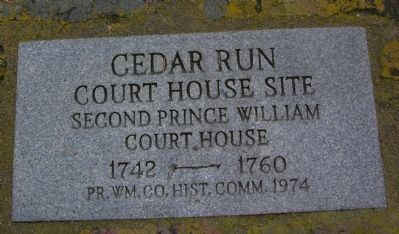 Cedar Run Court House Site Marker image. Click for full size.