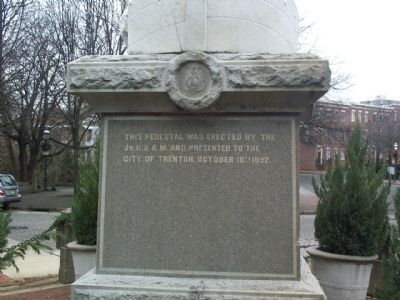 Washington Crossing the Delaware - pedestal front. Click for full size. Washington Crossing the Delaware - pedestal front image. Click for full size.