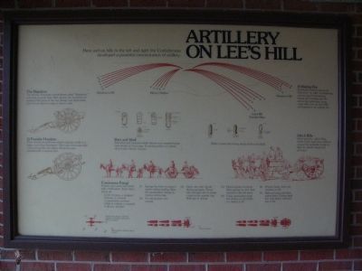 Artillery on Lee's Hill Marker image. Click for full size.