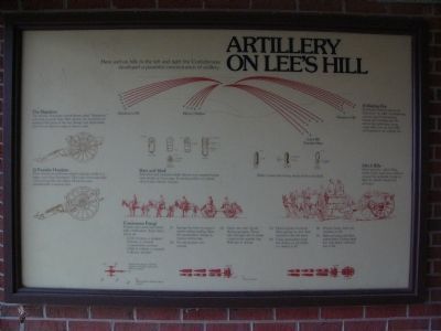 Artillery on Lee's Hill Marker. Click for full size. Artillery on Lee's Hill Marker image. Click for full size.