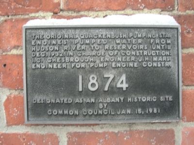 Albany Pump Station Historic Marker. Click for full size. Albany Pump Station Historic Marker image. Click for full size.
