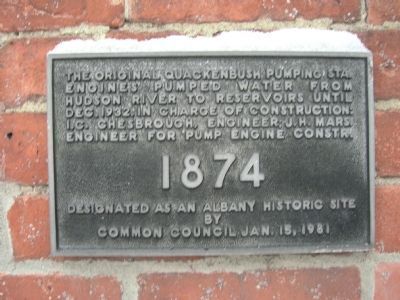 Albany Pump Station Historic Marker image. Click for full size.