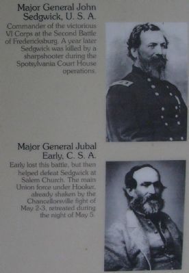 Opposing commanders at the Second Battle of Fredericksburg image. Click for full size.