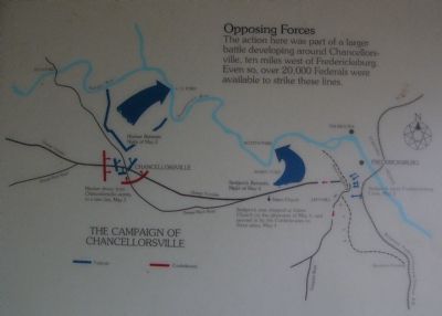 Opposing Forces in the Second Battle of Fredericksburg Marker image. Click for full size.
