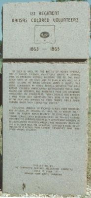 1st Kansas Volunteers Monument, Honey Springs Battlefield, Oklahoma image. Click for full size.