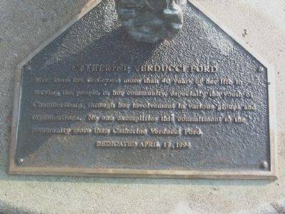 Catherine Verducci Ford Marker. Click for full size. Catherine Verducci Ford Marker image. Click for full size.