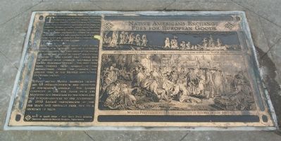 Native Americans Exchange Furs for European Goods Marker. Click for full size. Native Americans Exchange Furs for European Goods Marker image. Click for full size.