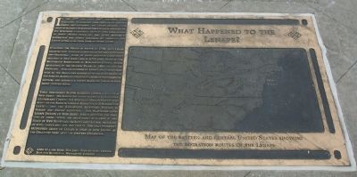 What happened to the Lenape? Marker. Click for full size. What happened to the Lenape? Marker image. Click for full size.