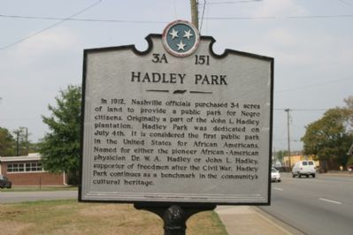 Hadley Park Marker - Front image. Click for full size.