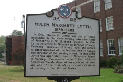 Hulda Margaret Lyttle Marker - Back image. Click for full size.