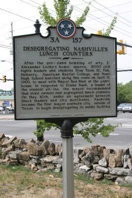 Desegregating Nashville's Lunch Counters Marker image. Click for full size.
