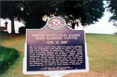 United States Flag Raised Over Alabama Capitol Marker image. Click for full size.
