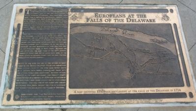 Europeans at the Falls of the Delaware Marker. Click for full size. Europeans at the Falls of the Delaware Marker image. Click for full size.