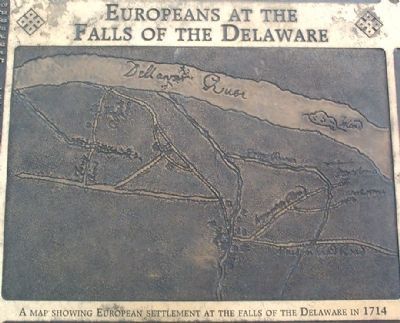 Europeans at the Falls of the Delaware Marker image. Click for full size.