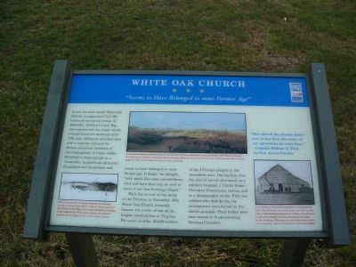 White Oak Church Marker image. Click for full size.