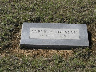Cornelia Johnson Grave Marker image. Click for full size.