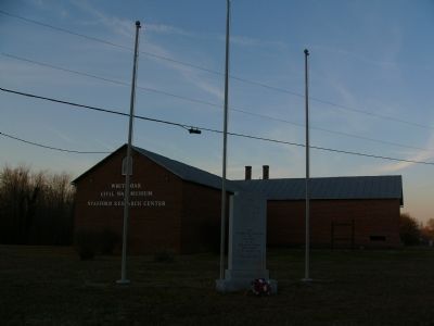 6th Corps Encampment Marker and White Oak Civil War Museum image. Click for full size.
