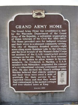 Grand Army Home Marker image. Click for full size.