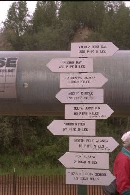 Pipeline Milepost near Fairbanks image. Click for full size.