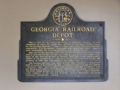 Georgia Railroad Freight Depot - Interior Marker image. Click for full size.